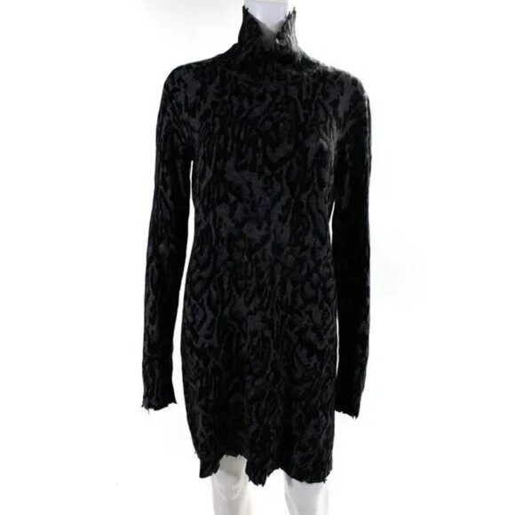 Leopard print wool sweater dress - Picture 6 of 6
